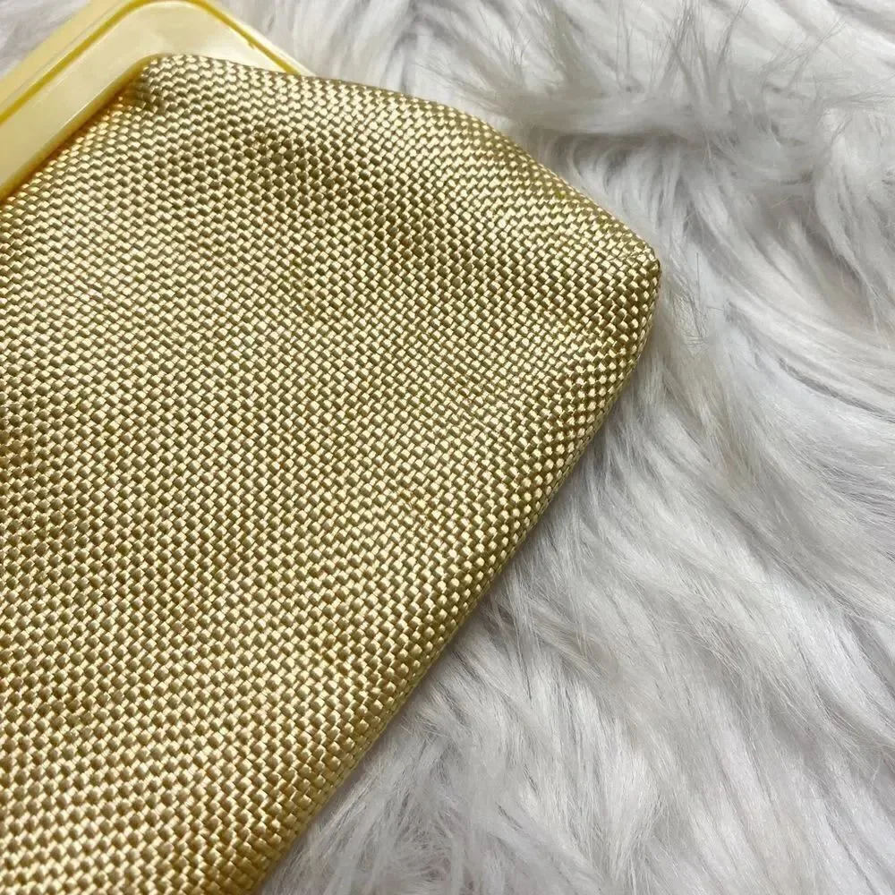 Vintage Plastic Closure Coin purse Yellow Small
